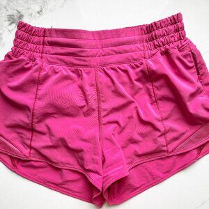 VGUC Lululemon Hotty Hot HR Shorts Sonic Pink 2.5" Inseam, Size 4